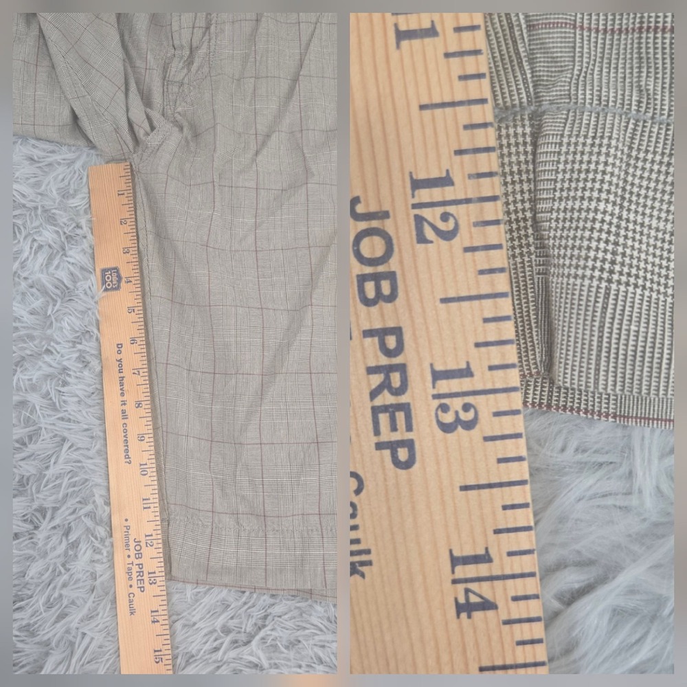Marc‎ Ecko cut & Sew Mens 38 Gray Plaid Standard Fit Cotton Cargo Shorts - Picture 4 of 12